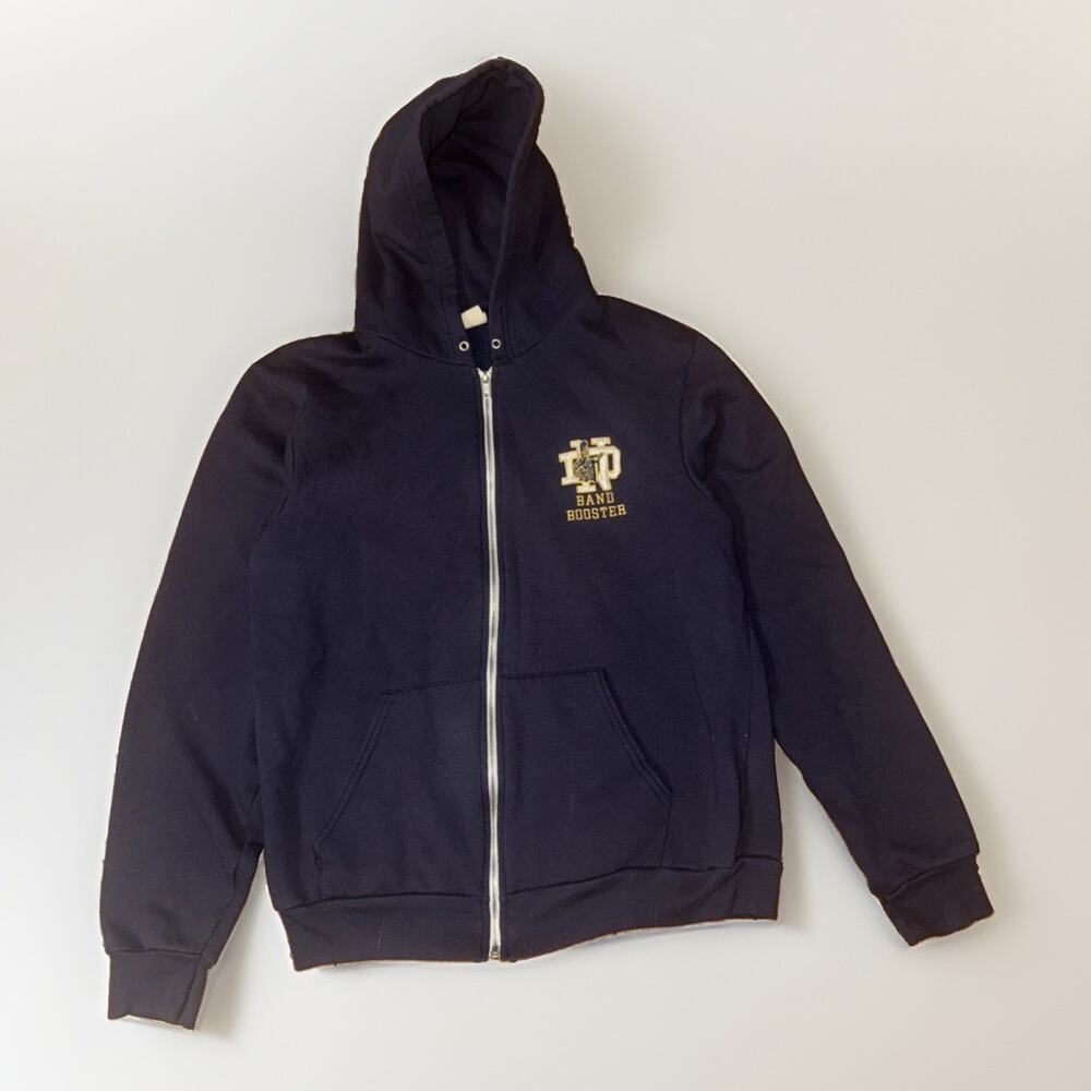 Vintage Y2K American Apparel Notre Dame Full Zip Hoodie Sweatshirt 21x24
